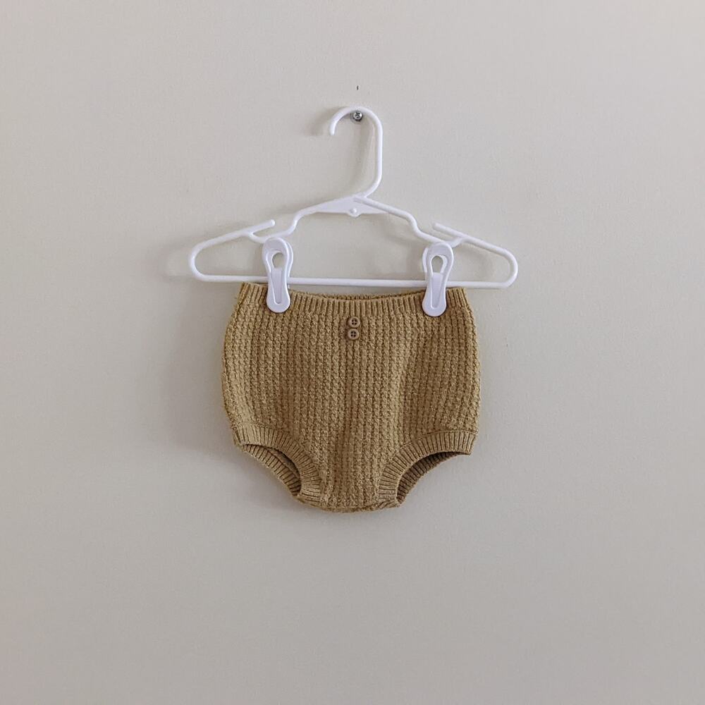 Zara Yellow Button Knit Bloomer Sz 6/9m